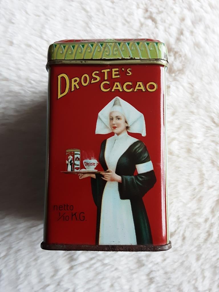 DROSTE CACAO , HAARLEM. 100 Gr Blikje., Ophalen of Verzenden, Gebruikt, Overige, Droste