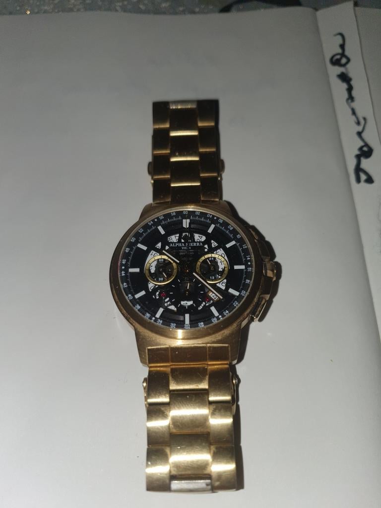 Alpha Sierra Titan G04 Polshorloge Goudkleurig, Sieraden, Tassen en Uiterlijk, Horloges | Heren, Overige merken, Staal, Staal