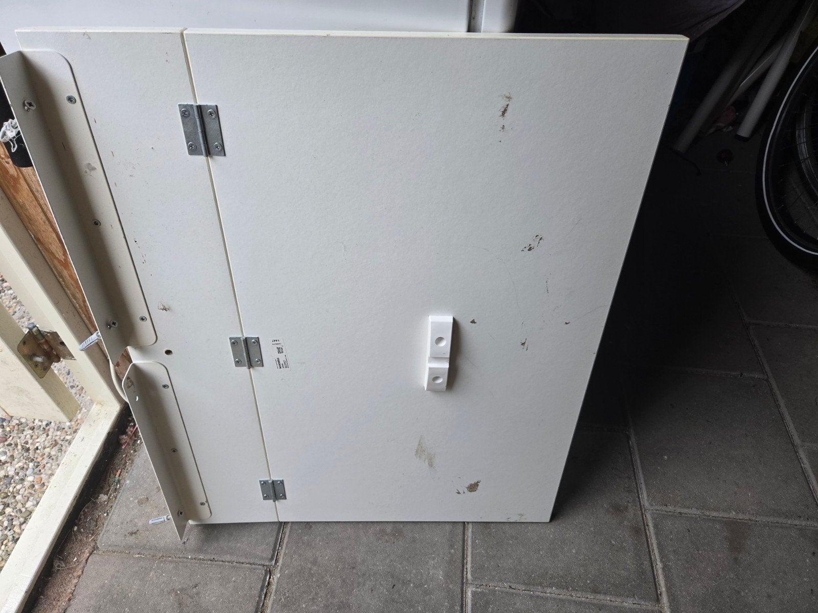 Witte opklapbare tafel/bureau met scharnieren, Ophalen, Gebruikt