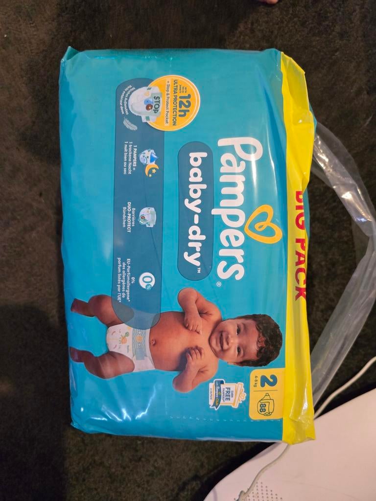 Pampers Baby-Dry Luiers Maat 2 (4-8kg) - Big Pack 88 stuks, Ophalen, Nieuw