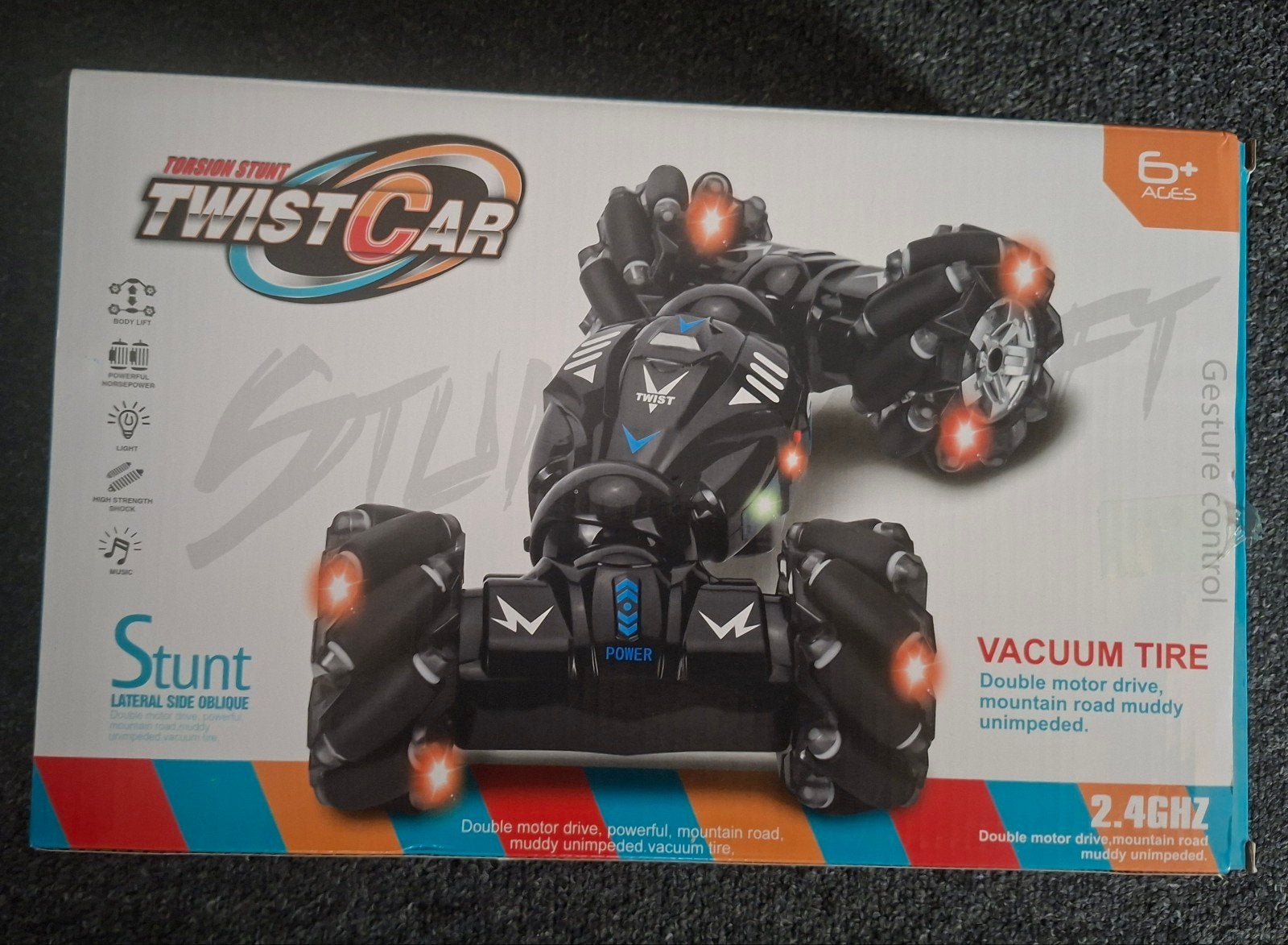 Torsion Stunt Twist Car - Afstandsbestuurbare Stuntauto, Ophalen of Verzenden, Zo goed als nieuw, Afstandsbediening