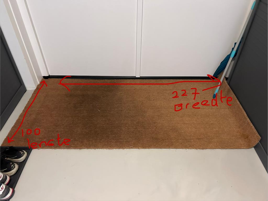 Kokosmat op maat - 227x100cm en 127x103.5cm, Ophalen, Binnen, Gebruikt, Schoonloopmat