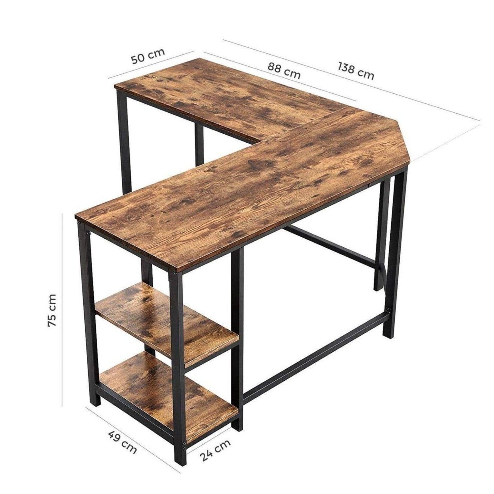 Hoekbureau, Ophalen, Gebruikt, Hout, Hoekbureau