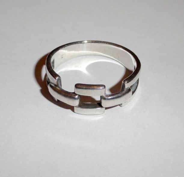 Ring 925 zilver fantasie design modern, Verzenden, Nieuw, 17 tot 18, Dame