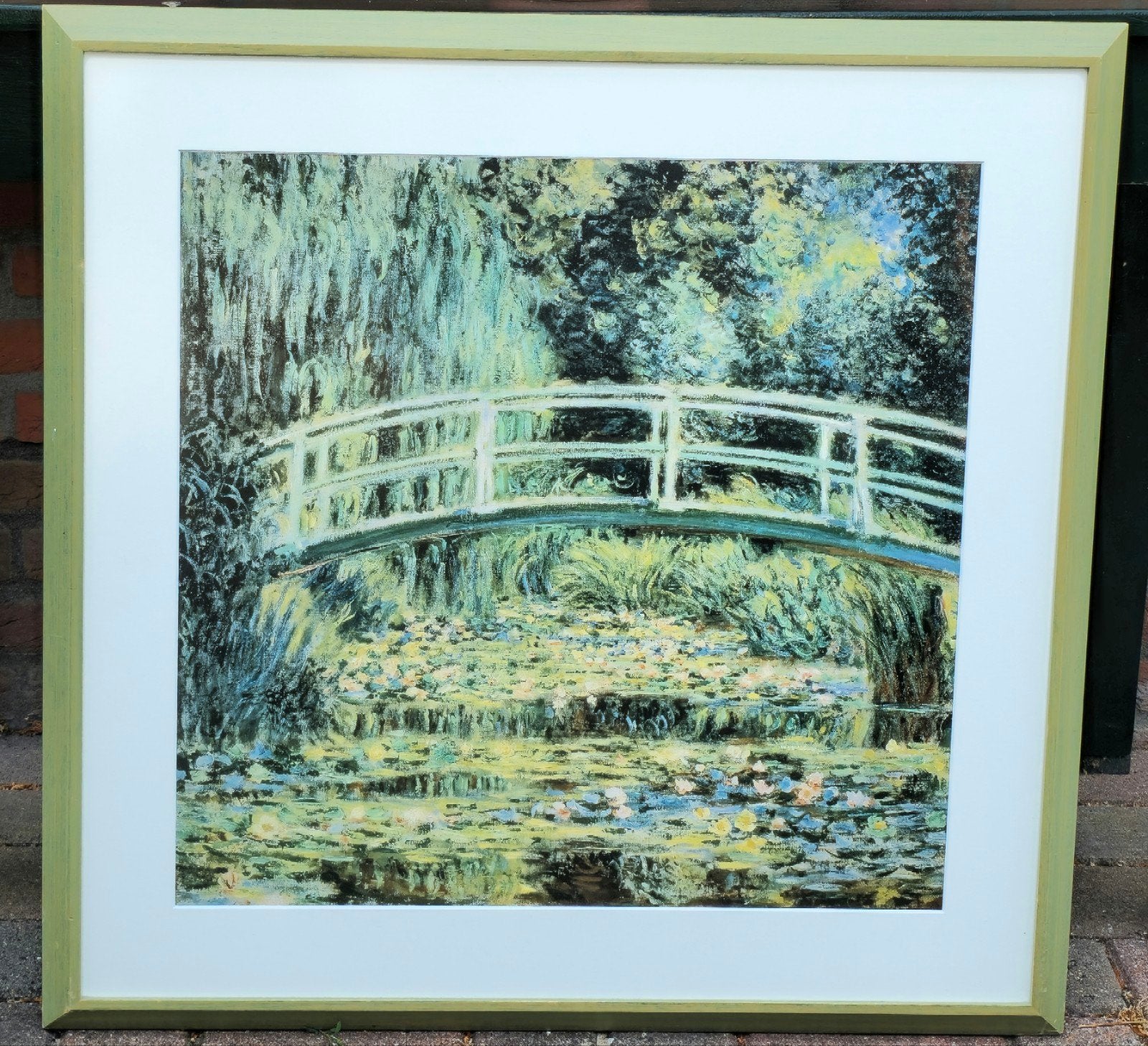 CLAUDE MONET Japanse brug in tuin Giverny. Mooi ingelijst, Ophalen