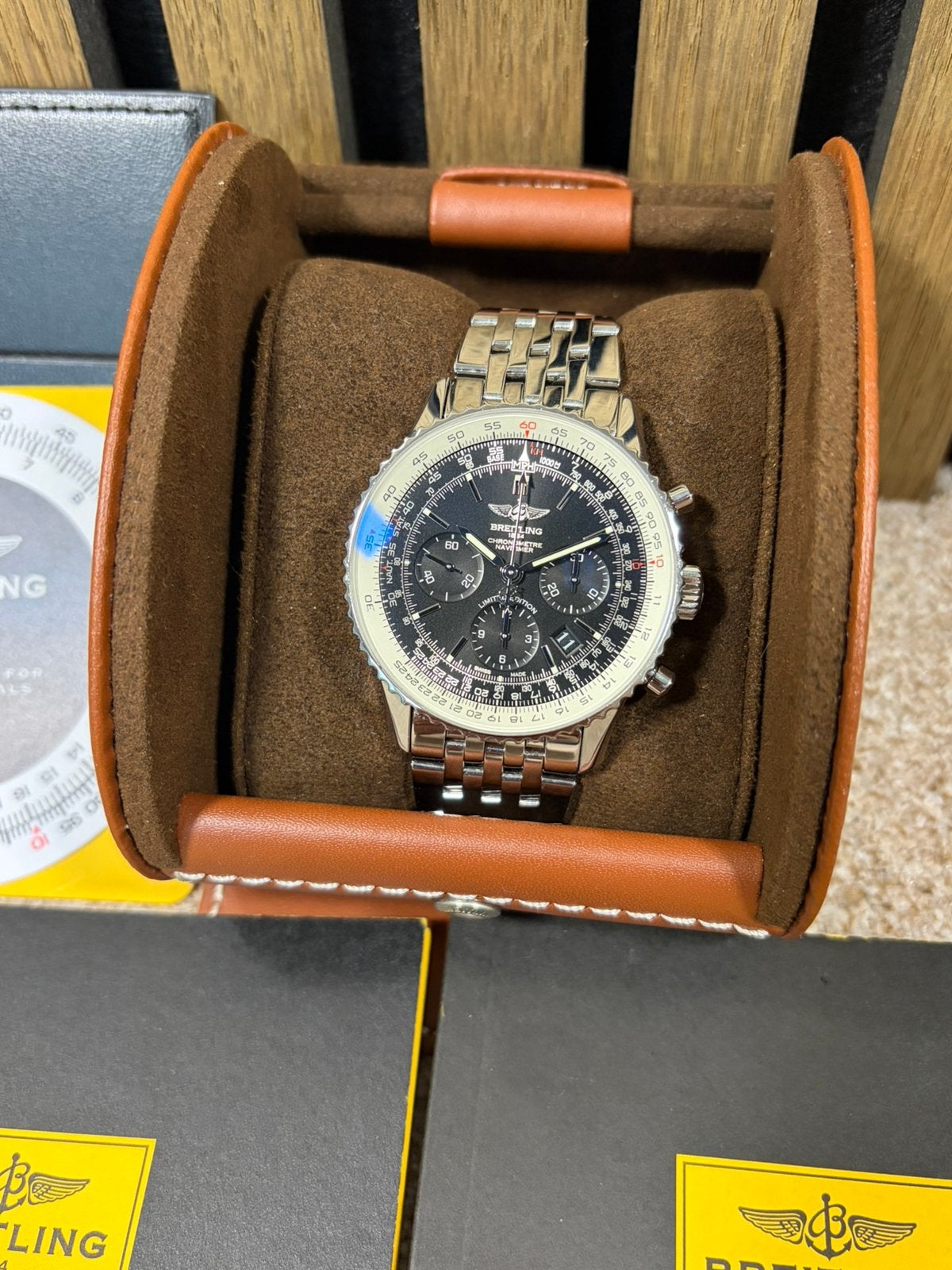 Breitling navitimer B01 japan edition., Ophalen of Verzenden, Zo goed als nieuw, Staal, Breitling