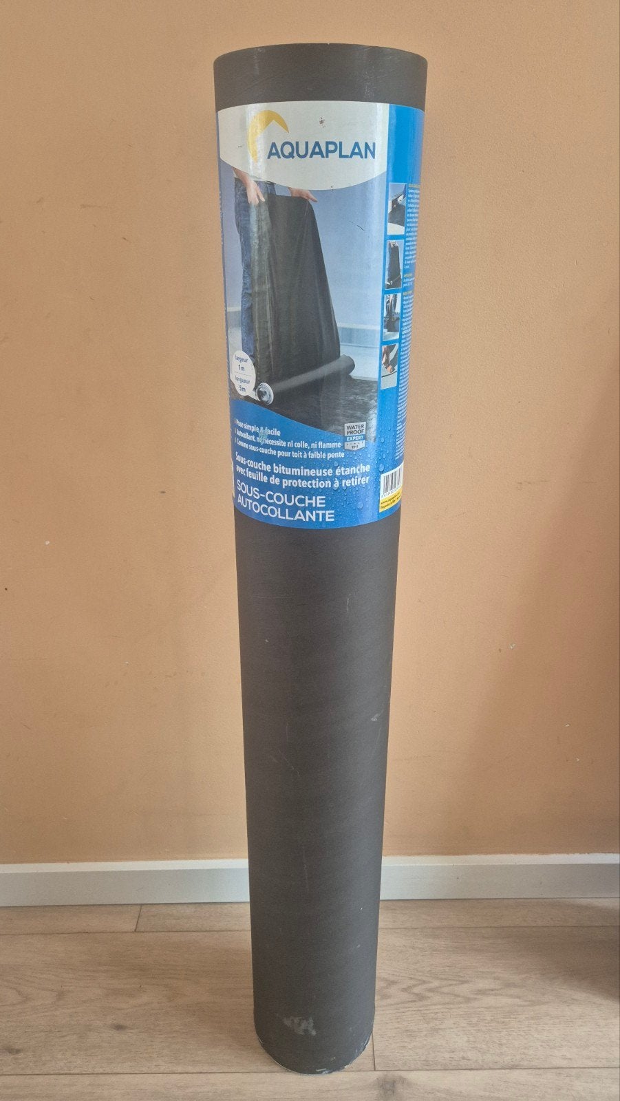 Aquaplan Zelfklevend Dakleer - 5m x 1m, Doe-het-zelf en Verbouw, Dakpannen en Dakbedekking, Ophalen, Overige materialen, Zwart