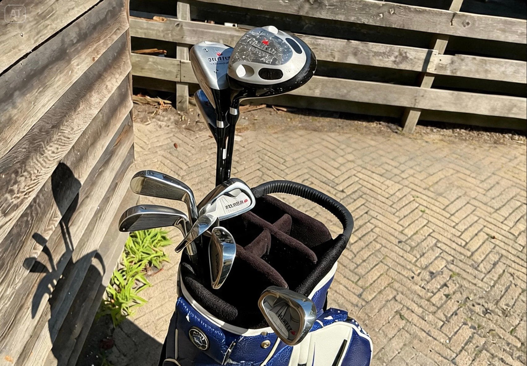 Linkshandige golfset – Mizuno tas + 9 Pro Power clubs – €55, Sport en Fitness, Golf, Ophalen, Gebruikt, Set, Mizuno