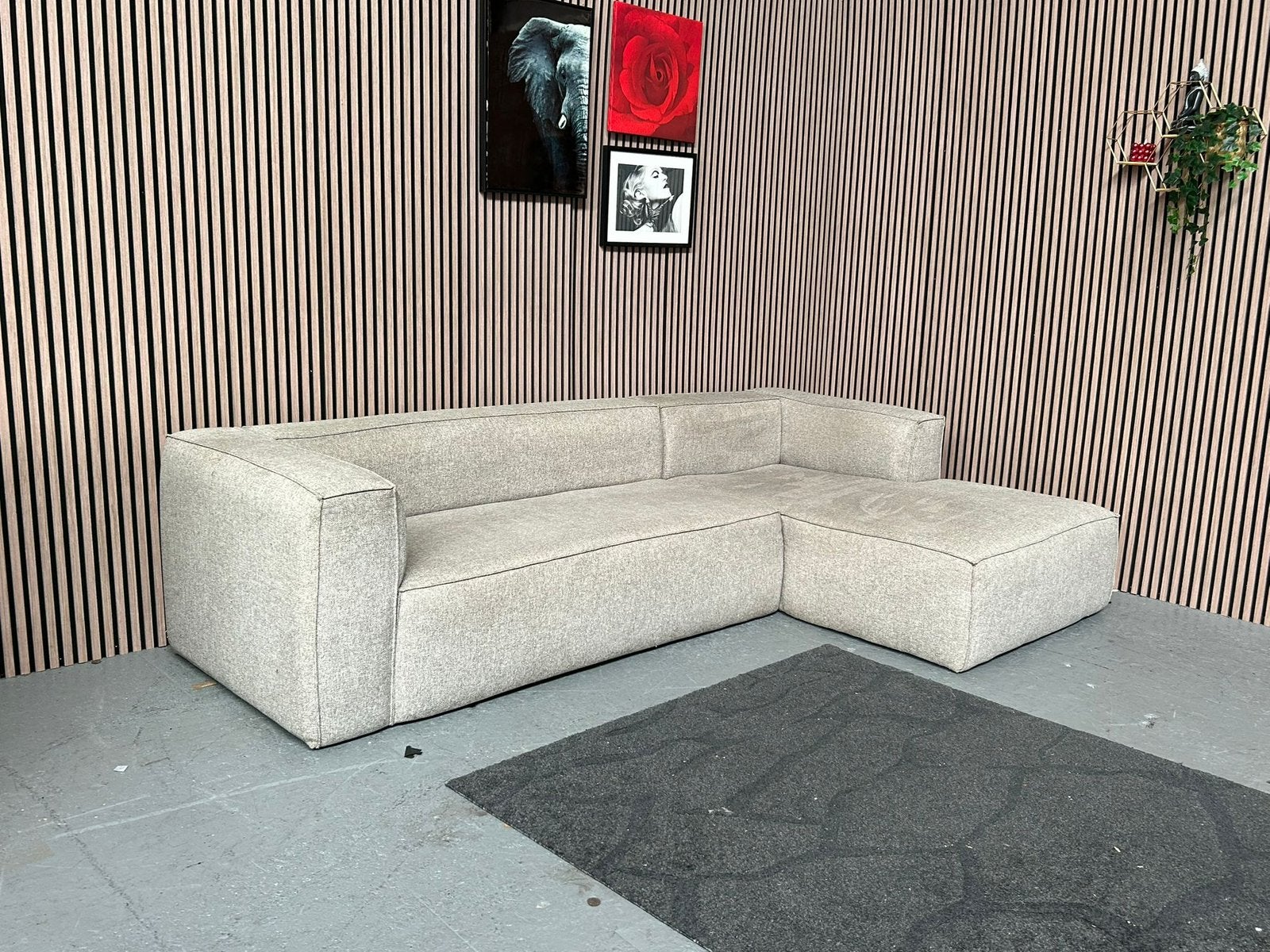 GRATIS LEVERING Loungebank Grijs 300x175 GEREINIGD, Huis en Inrichting, Hoekbank, 300 cm of meer, Ophalen of Verzenden, Zo goed als nieuw