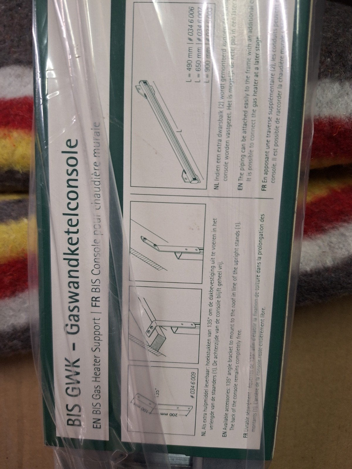 Walraven  Gaswandketelconsole H=1,7m, Ophalen, Overige typen, Nieuw, 60 tot 150 cm
