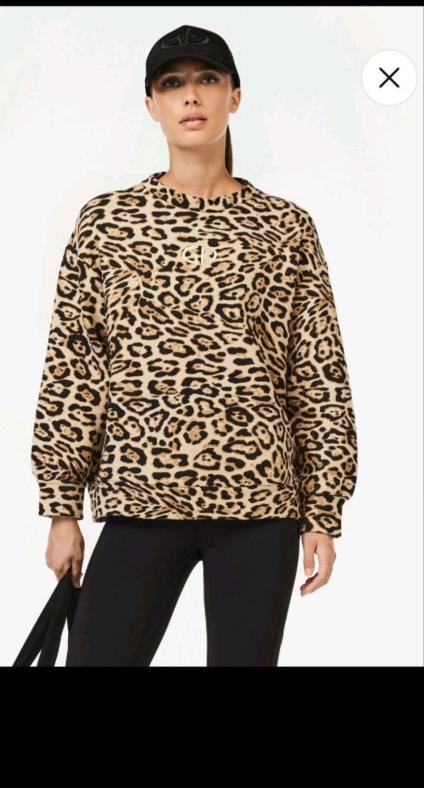 Goldbergh leopard sweater mt S valt ruim ZGAN, Bruin, Verzenden, Zo goed als nieuw, Maat 36 (S)