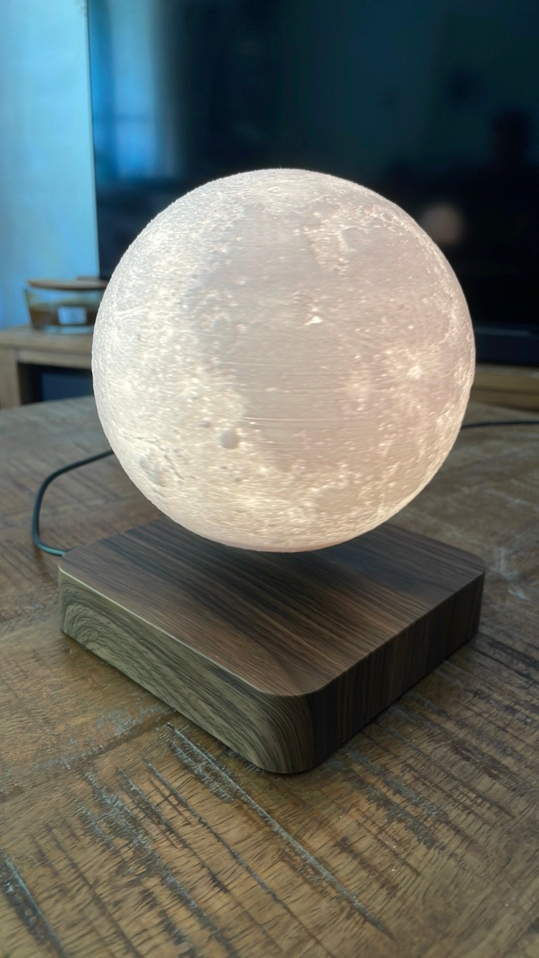 Maan lamp, Ophalen, Nachtlamp, Wit, Zo goed als nieuw