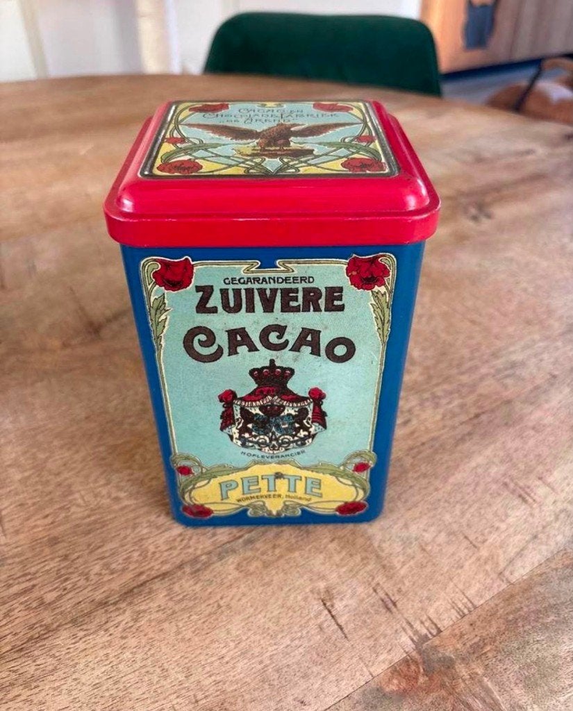 Vintage Boon's Cacao blik - Zeldzaam verzamelobject, Ophalen of Verzenden, Gebruikt, Overige, Overige merken