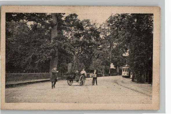 Velp Zutphensche straat met kar en tram st 1922