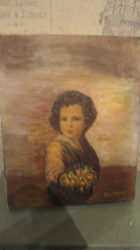 mooi portret geschilderd op linnen, Antiek en Kunst, Ophalen of Verzenden