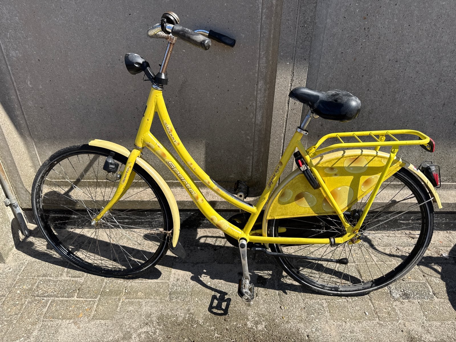 Sparta Granny Kaasfiets - Geel, Ophalen, Terugtraprem, Sparta, 50 tot 53 cm