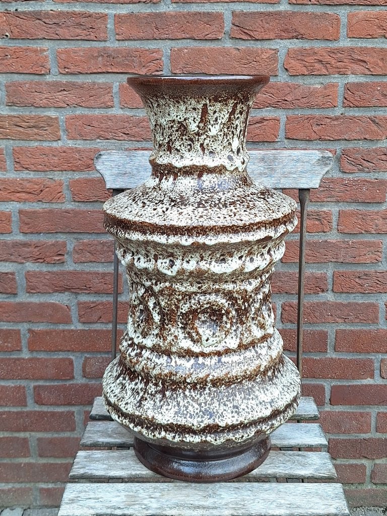 Prachtige vintage West Germany fat lava vloer vaas., Ophalen of Verzenden, Huis en Inrichting