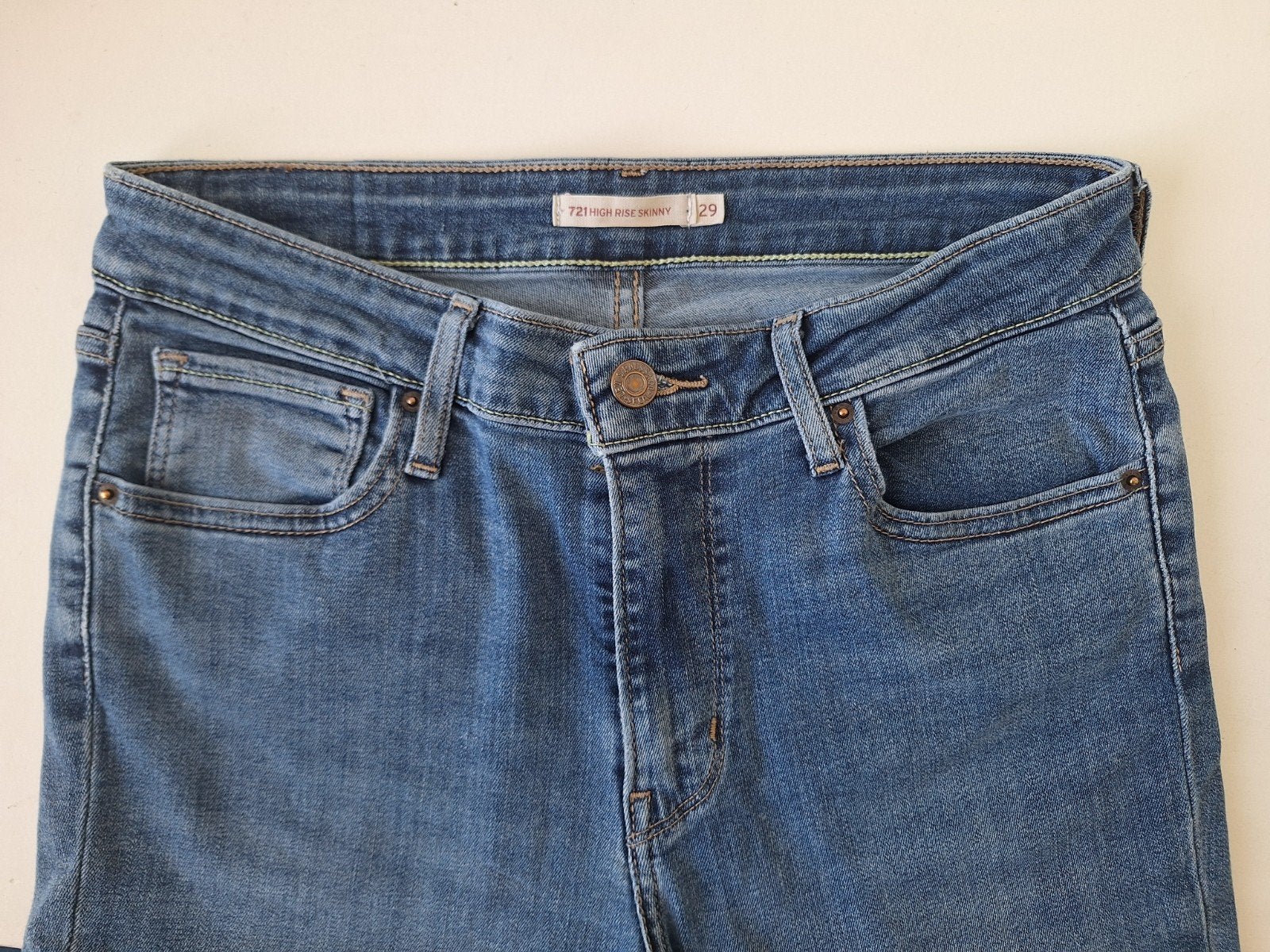Levi's 721 High Rise Skinny Jeans W29 L30, Levi's, Ophalen of Verzenden, Gedragen, Blauw