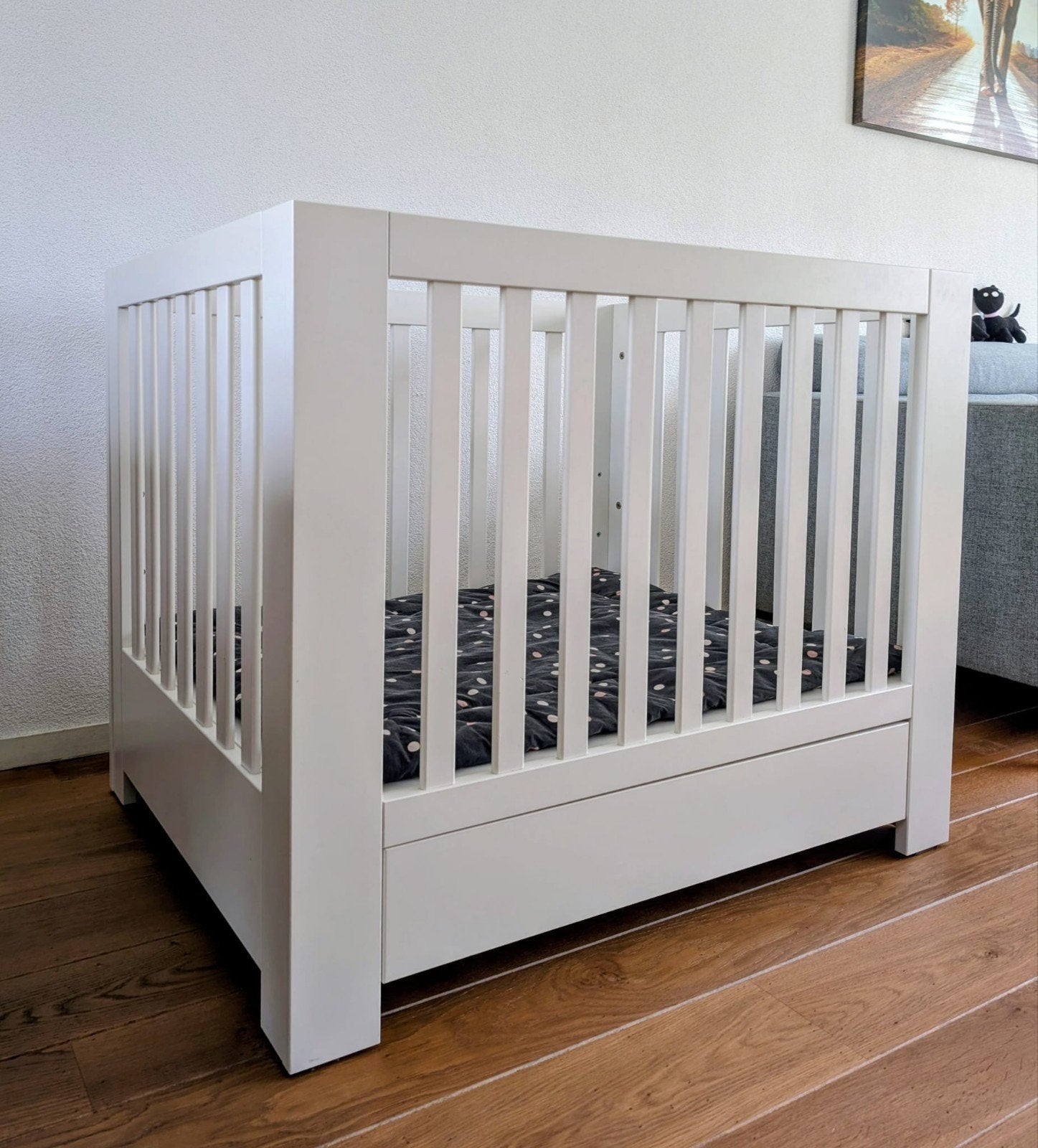 Kidsmill Alaska Box wit met lade, Kinderen en Baby's, Ophalen, Gebruikt, Rechthoekig, In hoogte verstelbaar