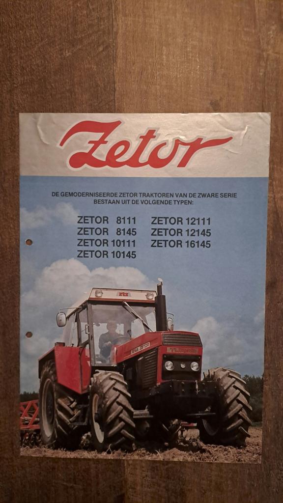 Folder ZETOR serie van de zware tractoren, trekkers, Ophalen of Verzenden, Zo goed als nieuw, Folder