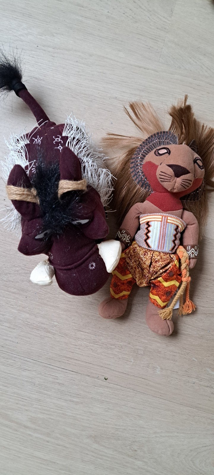Pumba en Simba knuffels - Originele Lion King - 30 cm, Ophalen, Disney, Overige typen, Middelgroot (20 tot 80 cm)