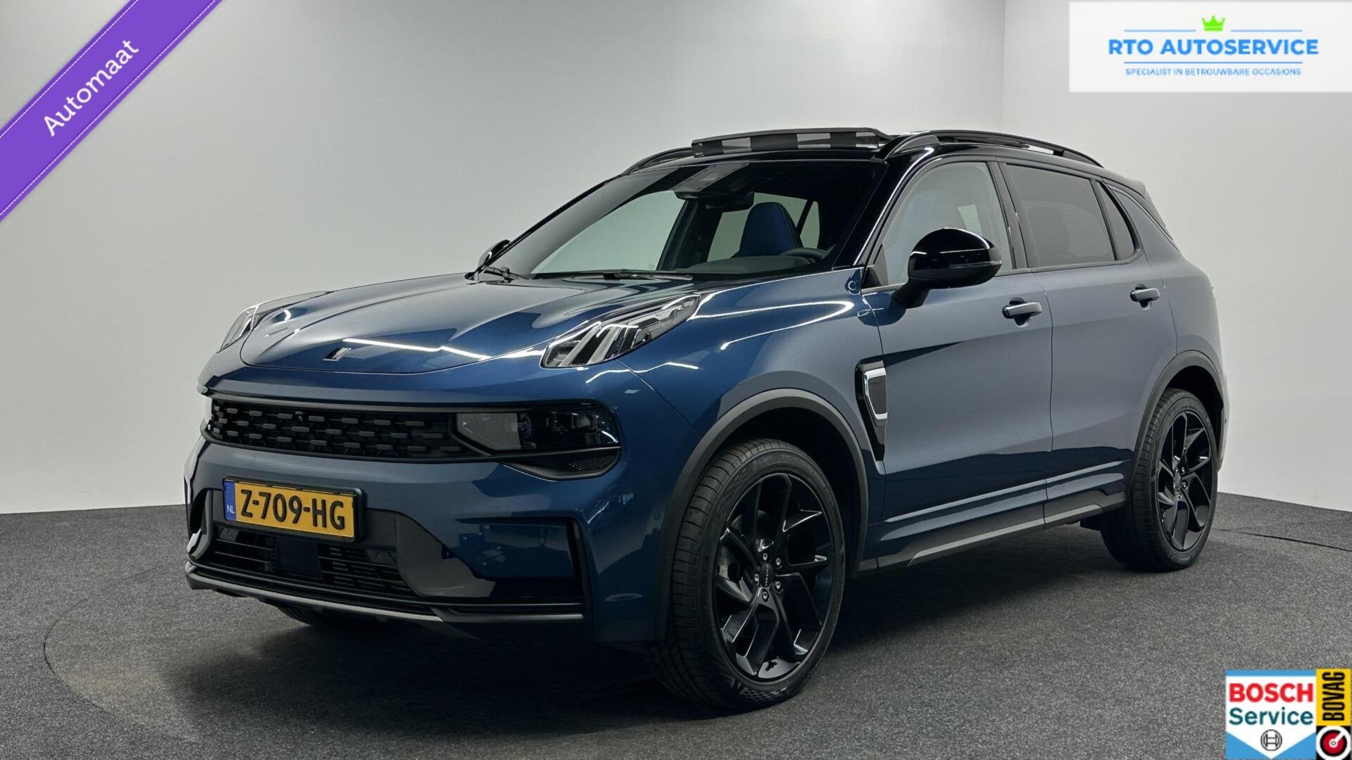 Lynk & Co 01 1.5 261PK Plug-in Hybrid Zwarte hemel|360 Camer, Auto's, Stof, Euro 6, Blauw, 120 €/maand