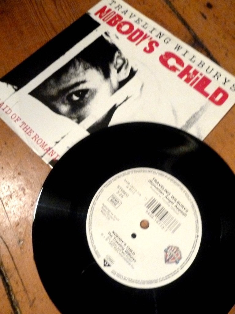 Bob Dylan Traveling Wilburys Nobody's Child Germ single, Ophalen of Verzenden, Gebruikt, Pop