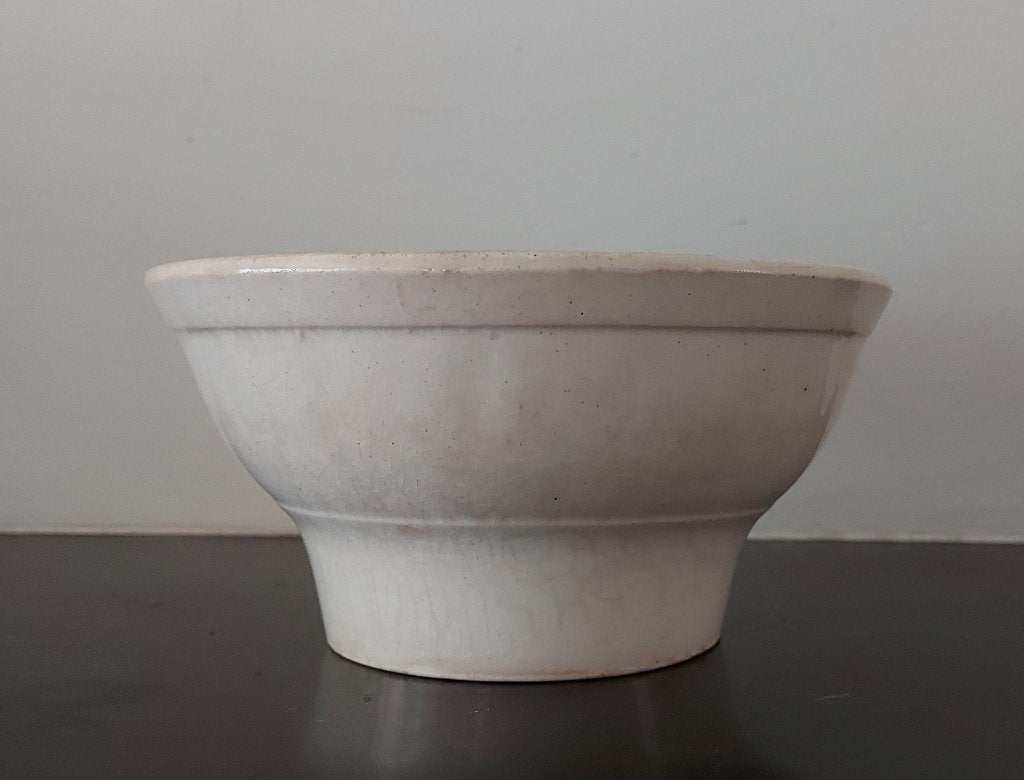 Antiek wit aardewerk puddingvorm rond, Ophalen of Verzenden