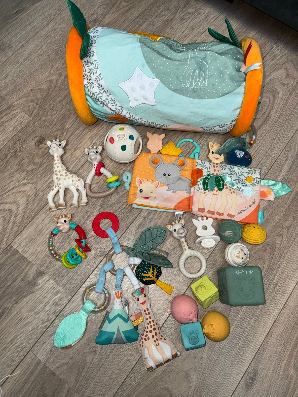 Grote set Sophie de Giraf speelgoed en babygym, Ophalen of Verzenden, Gebruikt, Overige typen