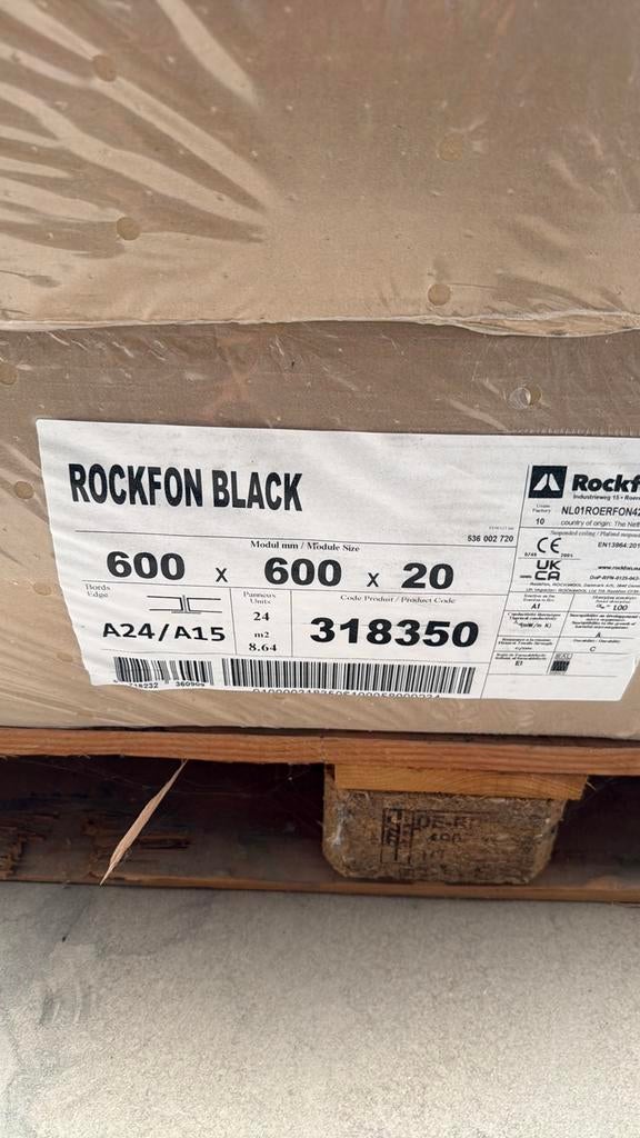 Rockfon black 600-1200 inleg en profiel, Ophalen of Verzenden, Zo goed als nieuw