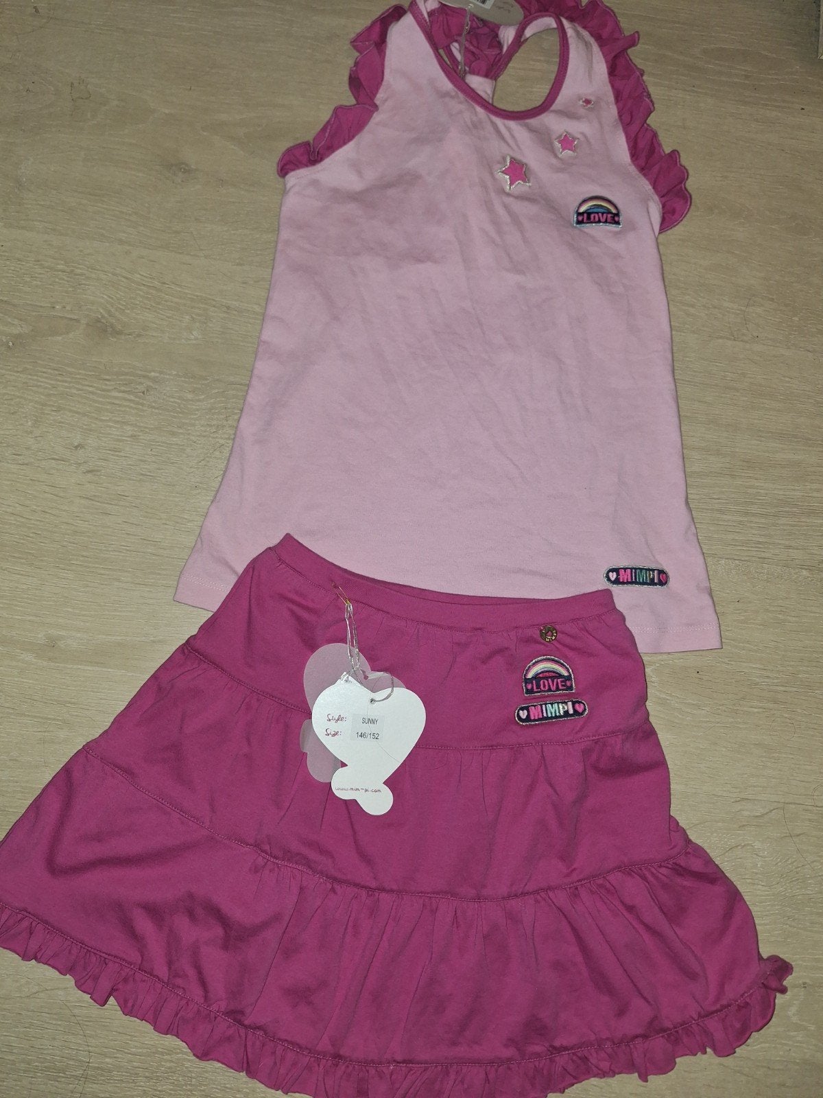 Mimpi meisjes setje: roze top en rokje, maat 146/152, Kinderen en Baby's, Mimpi, Meisje, Nieuw, Ophalen of Verzenden