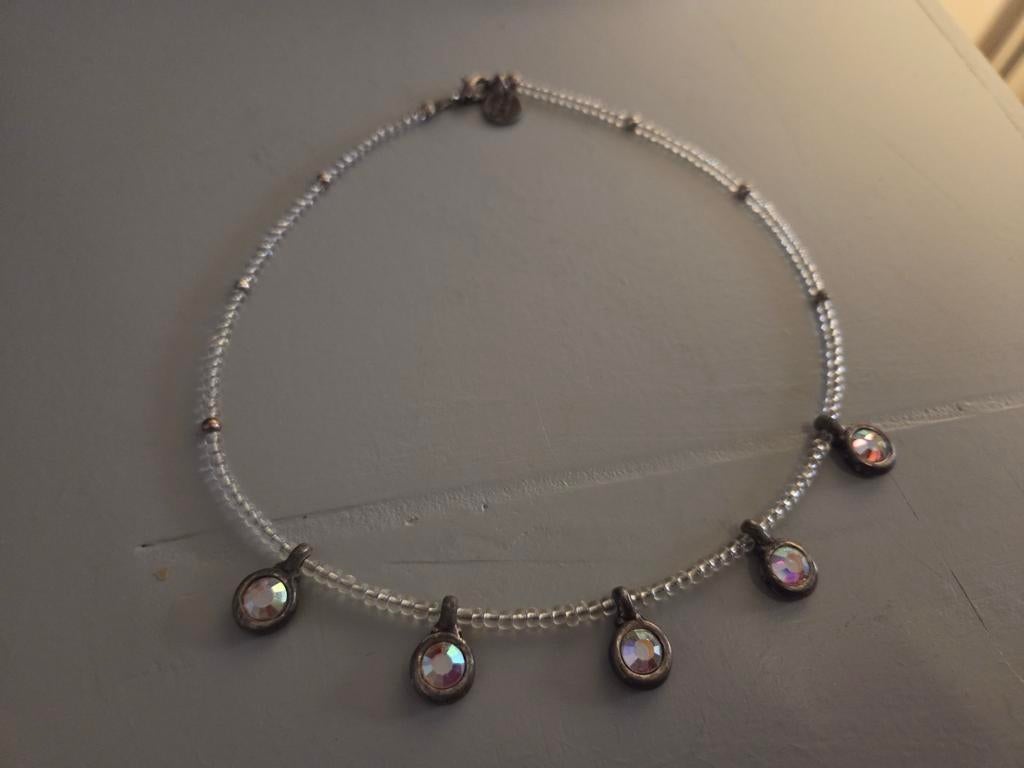oude ketting aurora borealis, Verzenden, Zo goed als nieuw, Zilver, Overige materialen
