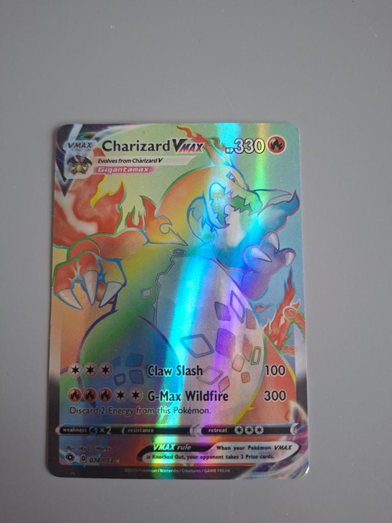 Charizard VMAX Rainbow Rare Pokémon Kaart, Hobby en Vrije tijd, Verzamelkaartspellen | Pokémon, Ophalen of Verzenden, Zo goed als nieuw