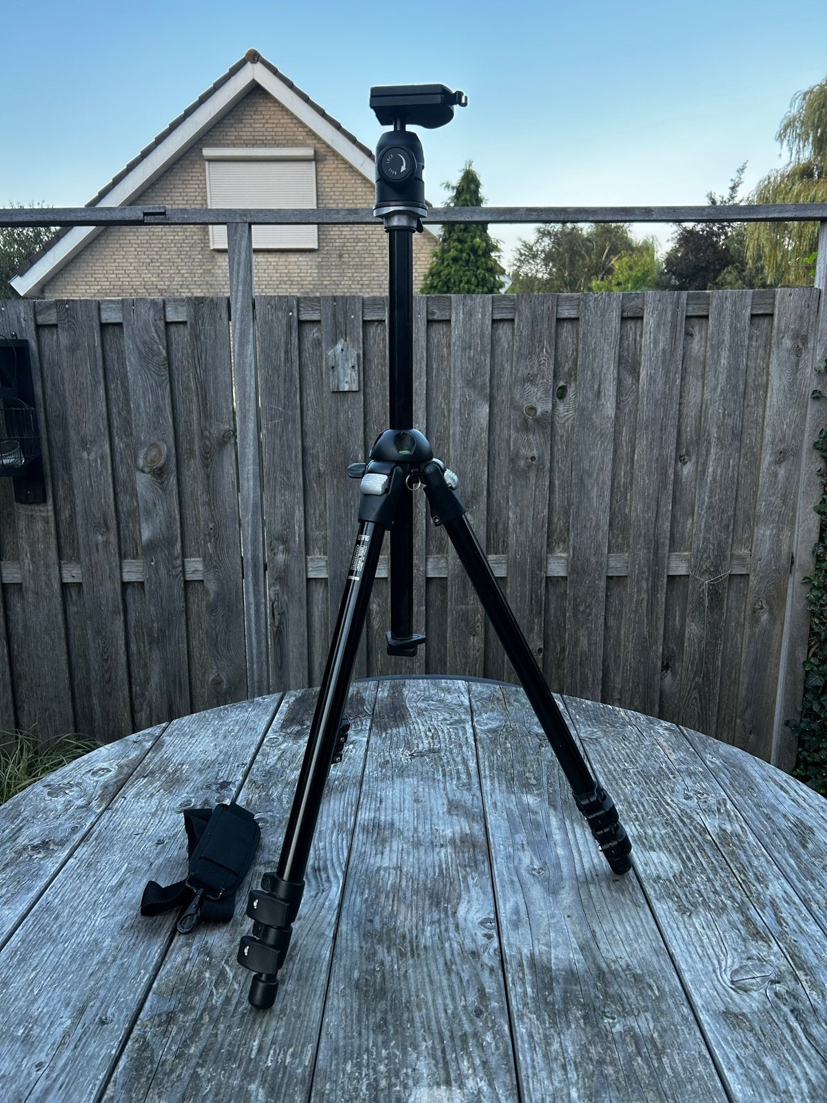 Manfrotto 3021BPRO Statief met 488RC2 Balhoofd, Zo goed als nieuw, 150 tot 175 cm, Manfrotto, Inclusief draagtas