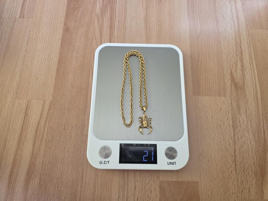 Gouden Rope ketting 18 karaat, Sieraden, Tassen en Uiterlijk, Kettingen, Zo goed als nieuw, Goud, Met hanger, Ophalen