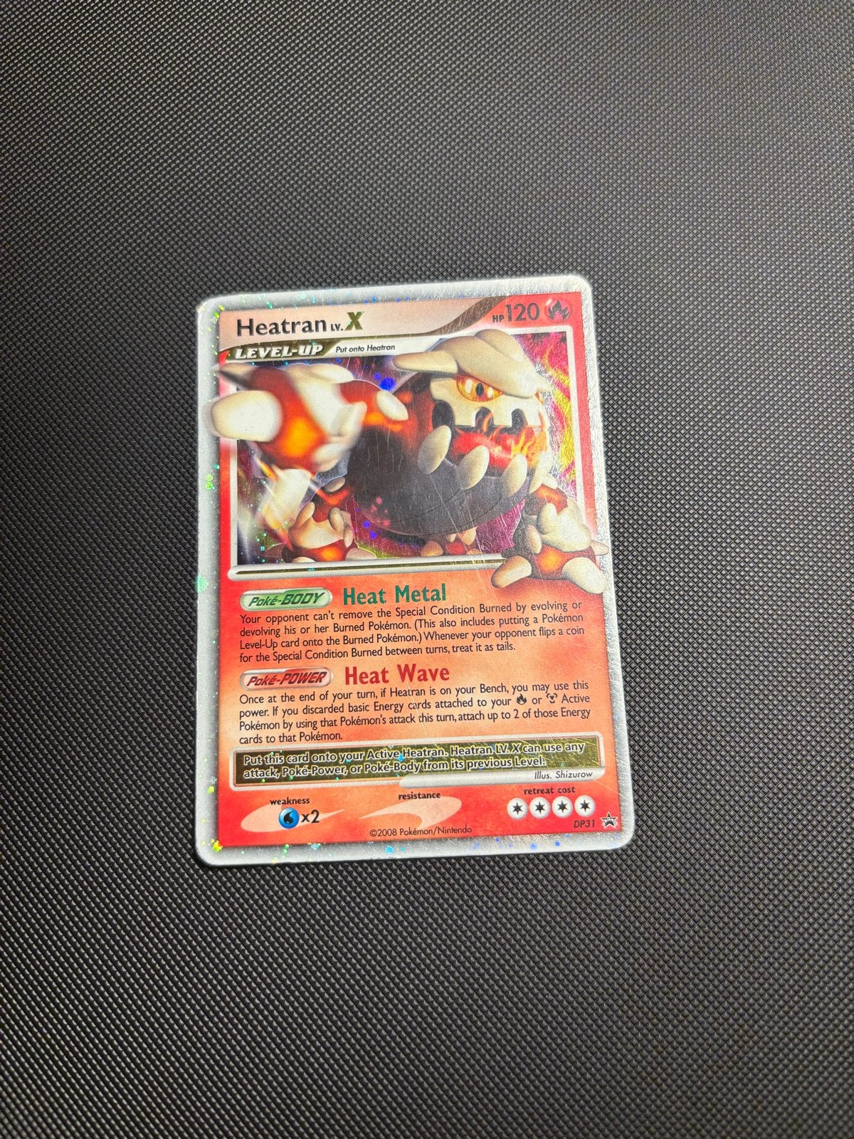 Heatran LV.X Pokémon kaart - Platinum Base Set, Ophalen of Verzenden, Gebruikt, Losse kaart