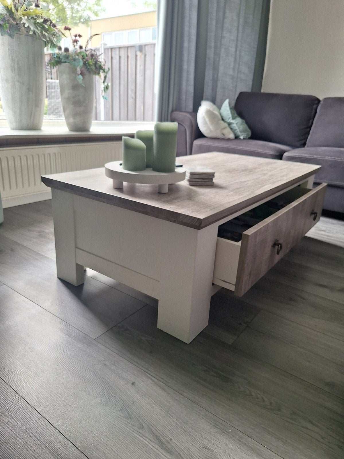Salontafel Polo serie 5058 met softclose lade, Ophalen