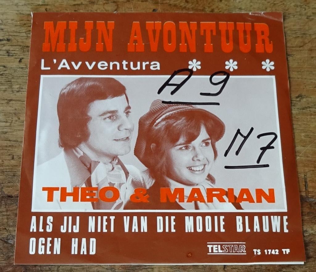 Theo en Marian - Mijn avontuur - Single Telstar, Gebruikt, 7 inch, Single, Ophalen of Verzenden