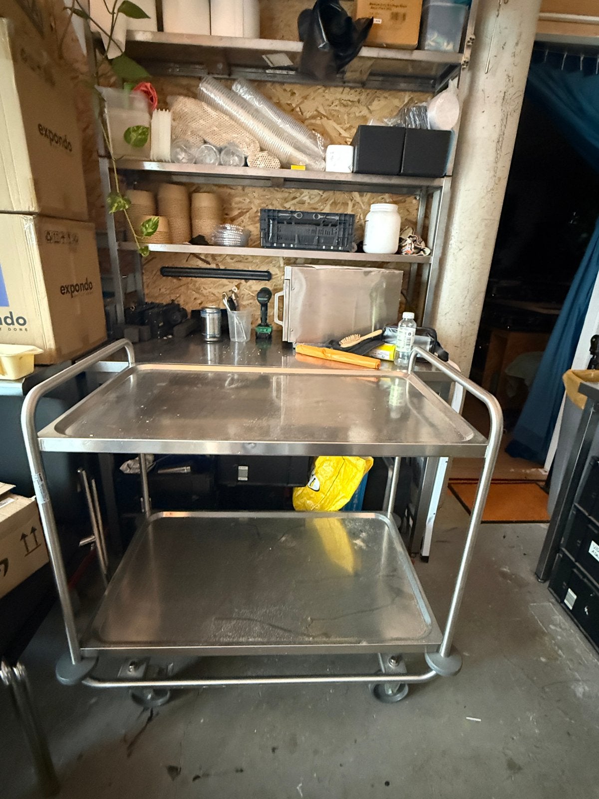 RVS Blanco keuken trolley horeca serveer wagen ⭐️⭐️⭐️⭐️⭐️, 100 liter of meer, Ophalen, Zo goed als nieuw, Transportkar