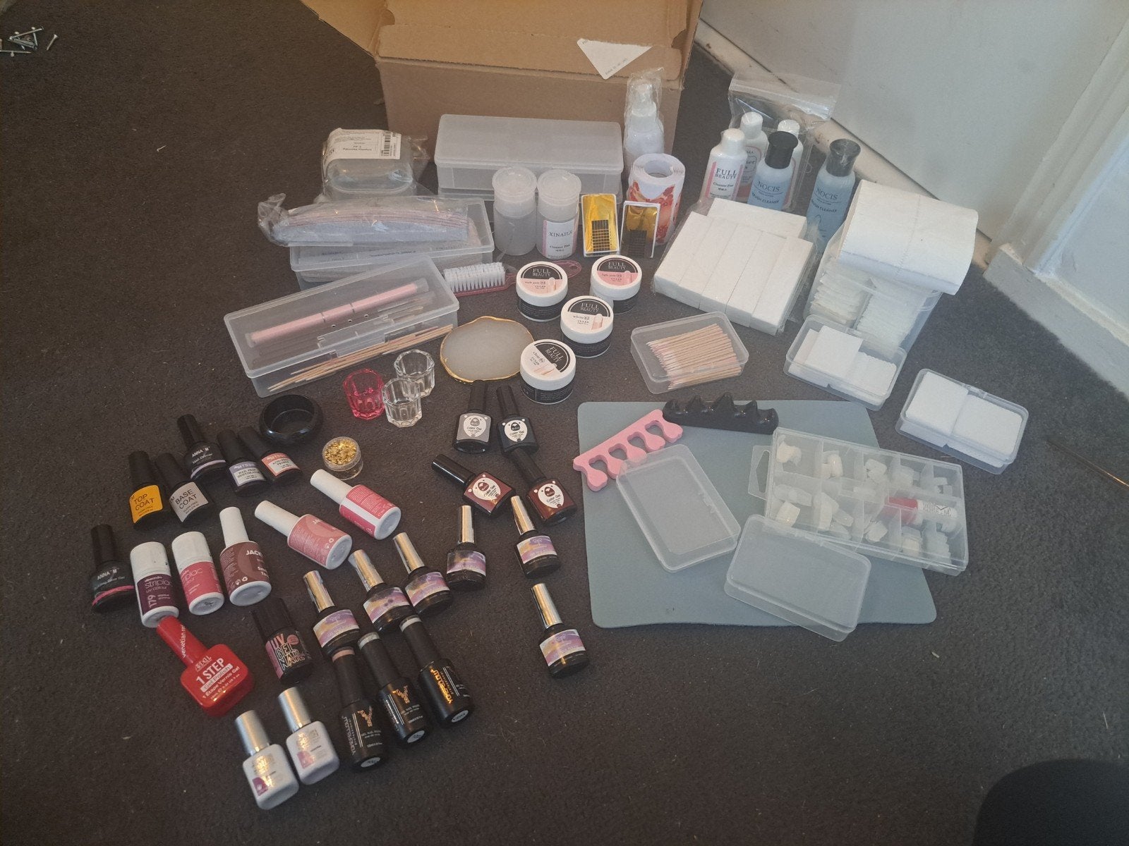 Complete Gelnagel Starterset met UV/LED Lamp, Ophalen of Verzenden, Zo goed als nieuw, Overige kleuren, Handen en Nagels