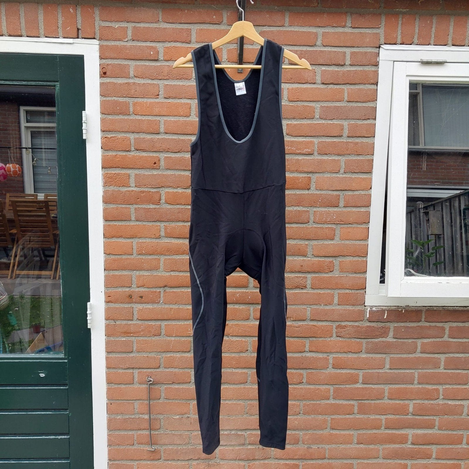 Zwarte fietsbroek met bretels - Maat l AGU, Gebruikt, Dames, M, Onbekend