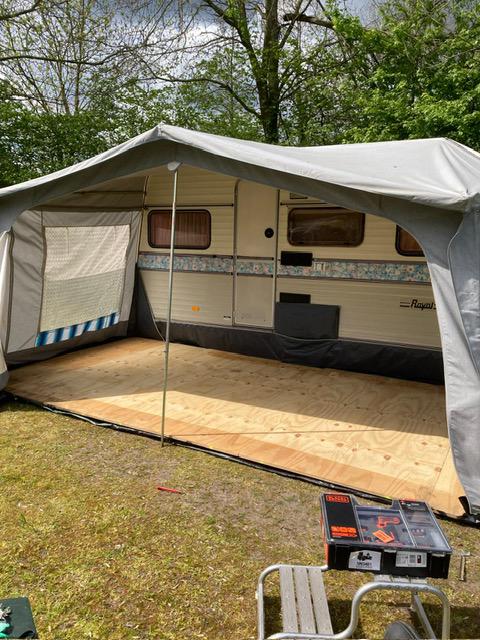 Houten vlonder voor caravan- voortent., Ophalen of Verzenden, Zo goed als nieuw