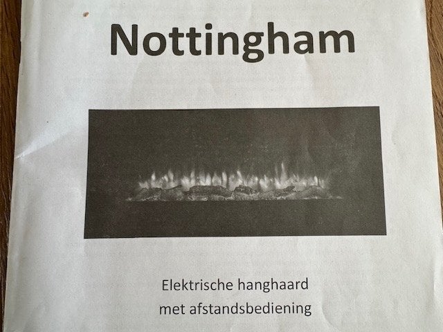 Nottingham elektrische sfeerhaard met afstands bediening, Ophalen, Zo goed als nieuw, Vrijstaande haard, Elektrische haard