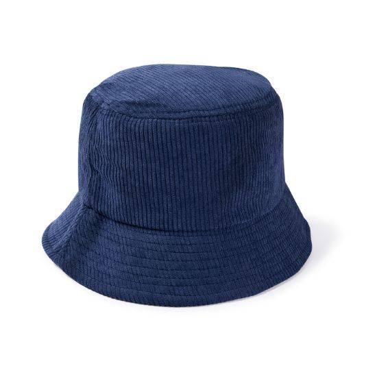 Buckethat in zacht corduroy - kleur blauw, Kleding | Heren, Verzenden, Nieuw, 58 of 59 cm (L, 7¼ of ⅜ inch), Hoed
