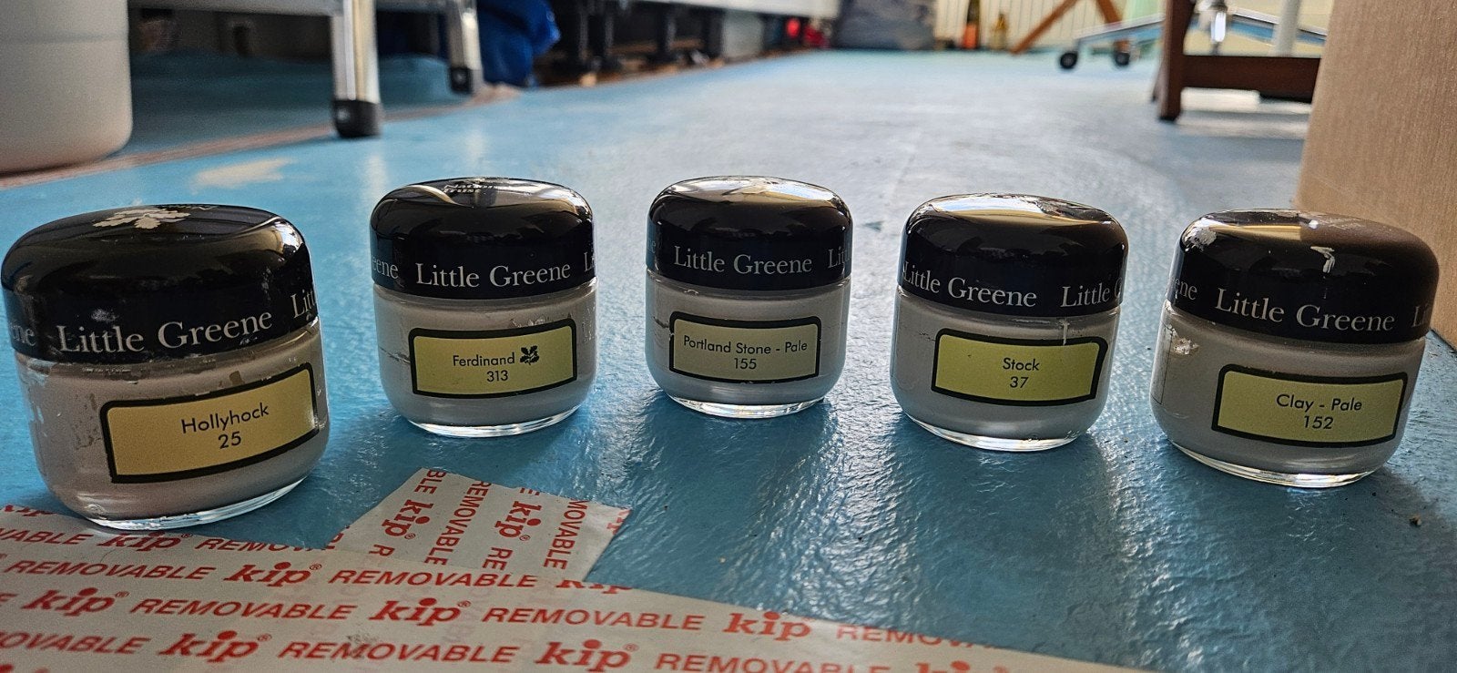 Little Greene Paint Sample Pots // Little Greene Verf, Minder dan 5 liter, Ophalen of Verzenden, Gebruikt, Verf