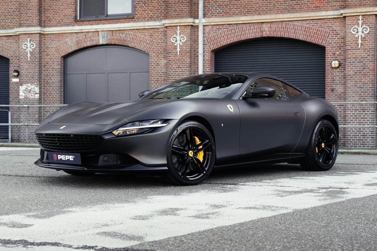 Ferrari Roma 3.9 V8 |GARANTIE|CARBON|SATIN|ADAS|DISPLAY|20", Auto's, Ferrari, Achterwielaandrijving, Gebruikt, 4 stoelen, Zwart