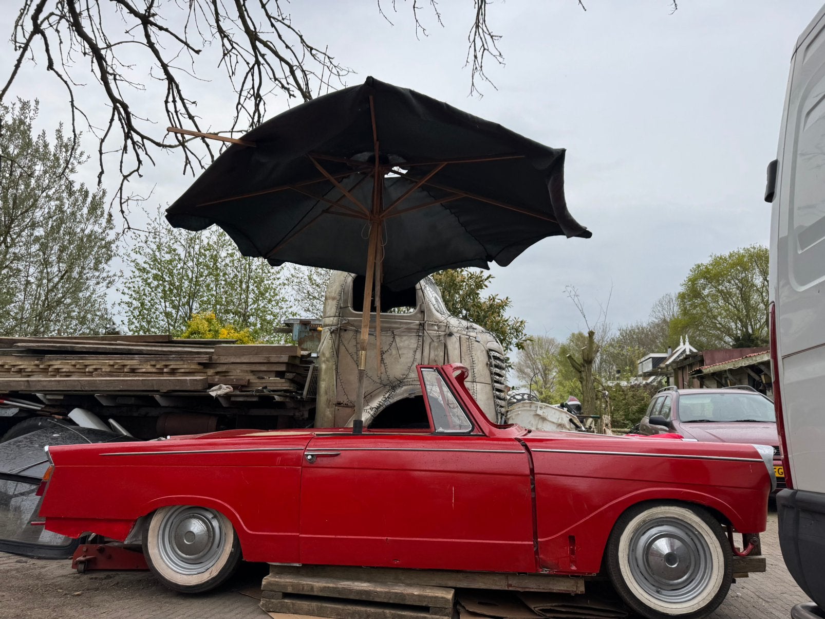 Buitenkeuken foodtruck oldtimer triumph, Ophalen, Gas