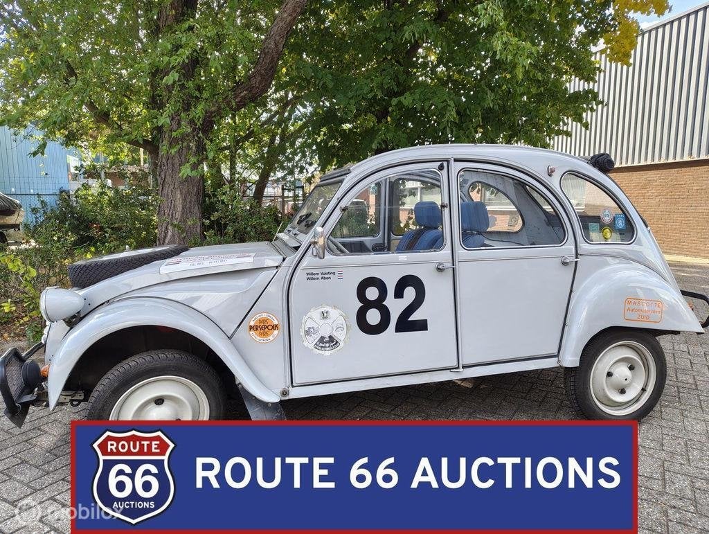 Citroën 2CV | 1966 | Route 66 Auctions, Auto's, Overige carrosserieën, Citroën, Zwart, Bedrijf
