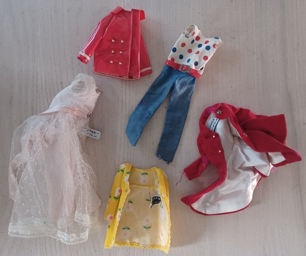 Vintage Barbie Skipper Mattel kleding in 1 koop, Ophalen of Verzenden, Gebruikt, Kleertjes