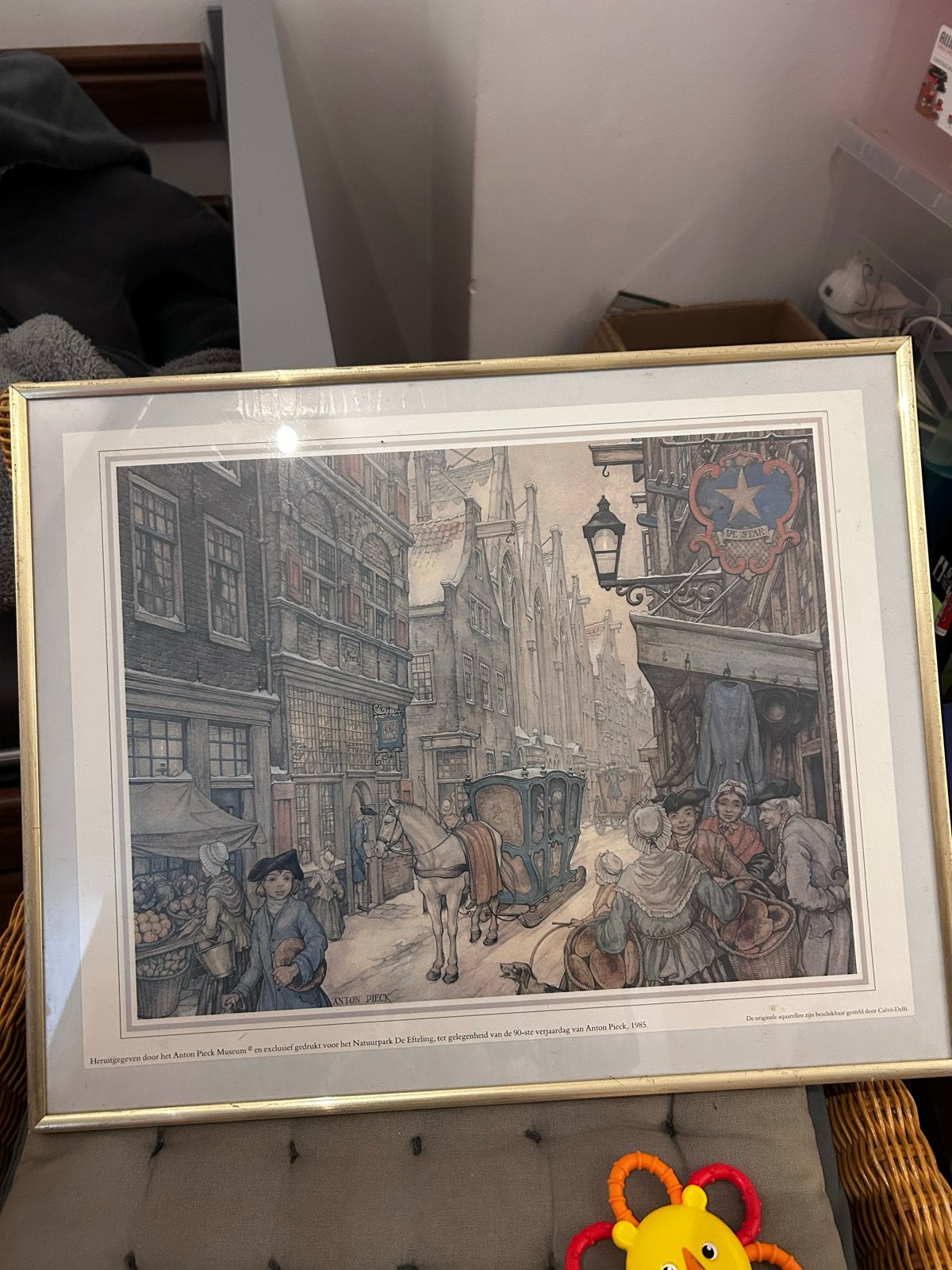 Anton Pieck print - De Efteling - 'De Star' 1985, Ophalen of Verzenden